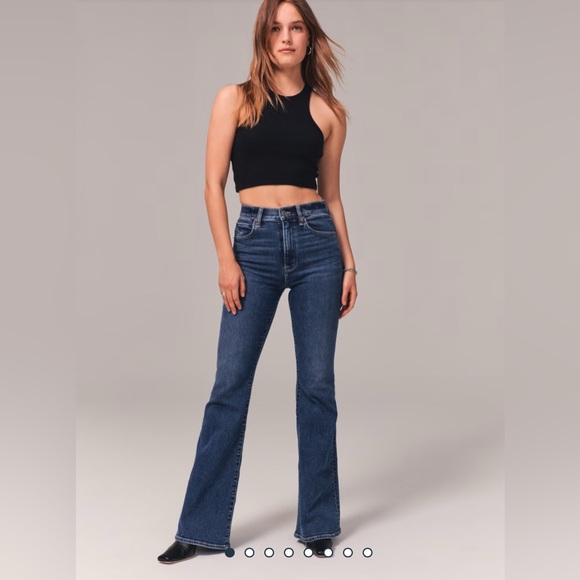 Abercrombrie Ultra High Rise Flare Jeans - Picture 1 of 9